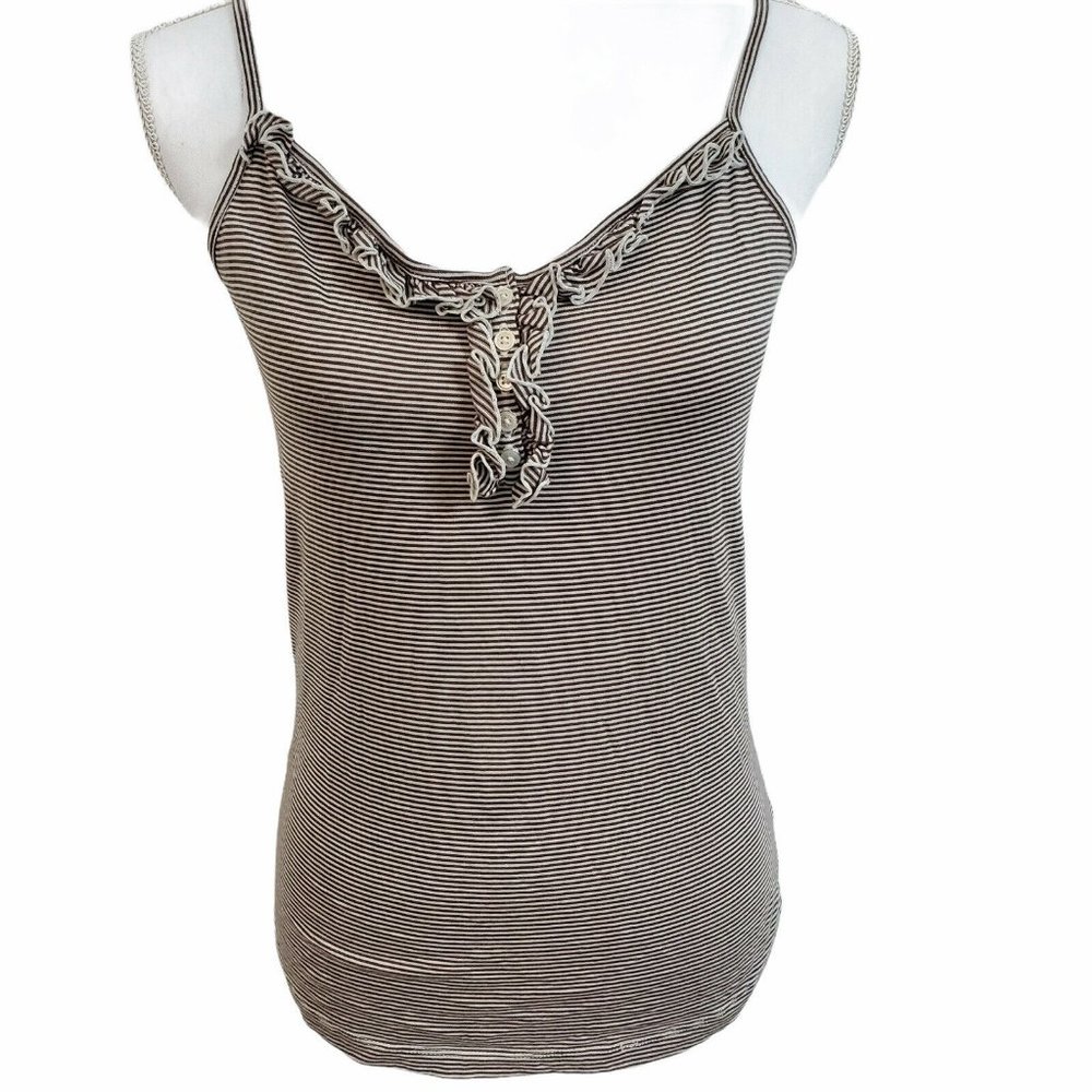Talbots Camisole Spaghetti Strap Striped Tank Top